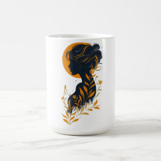 Elegant Woman Silhouette Art Mug Koffiemok