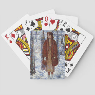 Elegant Woman (Snowy Winter of 1918 in New York) Pokerkaarten