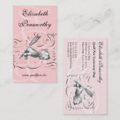 Elegant Woman Writer's Visitekaartje Pen in hand (Voorkant / Achterkant)