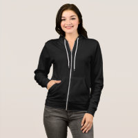 Elegant Women Black Hoodie / Customize