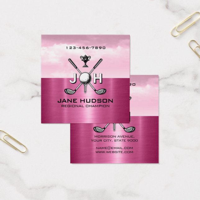 Elegant Women Golf Monogram Design (Bureau)