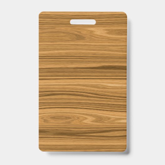 Elegant Wood Badge (Front)