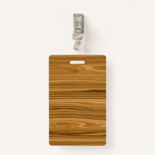 Elegant Wood Badge