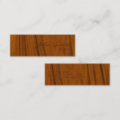 Elegant Wood Grain Baker Visitekaartje (Voorkant / Achterkant)