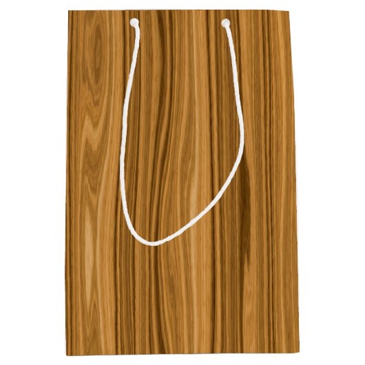Elegant Wood Medium Cadeauzakje (Voorkant)