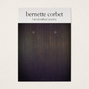 Elegant Wood Soft Silver-draagkaart Visitekaartjes