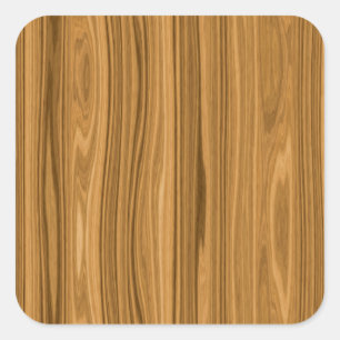 Elegant Wood Vierkante Sticker