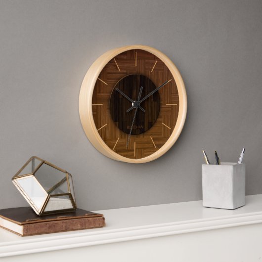 Elegant Wood Wall Clock (Kantoor)