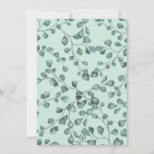 Elegant Woodland Eucalyptus Greenery Baby shower Kaart (Achterkant)