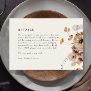 Elegant Woodland Herfst Floral Wedding Details Kaa RSVP Kaartje