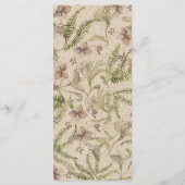 Elegant Woodland Wedding | Minimalist Forest Fern Menu (Achterkant)