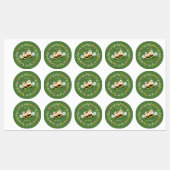 Elegant Woodland Whimsical Floral Wreath Wedding Labels (Vel)