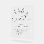 Elegant Words of Wisdom Baby Shower Guest Book (Angle)