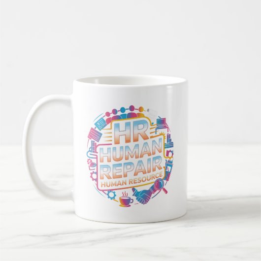 Elegant Workplace Peacekeeper HR Mug Design Koffiemok (Links)