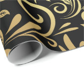 Elegant wrapping paper with a black background cadeaupapier (Rol Hoek)