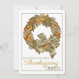 Elegant Wreater Thanksgiving Dinner Party nodigt u Kaart