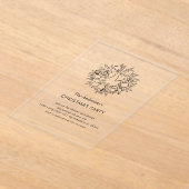 Elegant Wreath Christmas Party Acryl Uitnodigingen (Laagn)