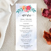 Elegant Wreath Monogram Wedding  Menu
