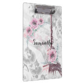 Elegant Wreath of roze bloemen. Klembord (Rechts)