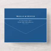 Elegant Wychmere Beach Club Bruiloft All In One Uitnodiging (Achterkant)