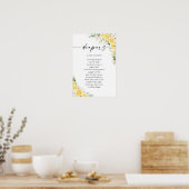 Elegant Yellow Baby Shower Poster (Cuisine)