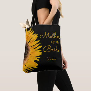 Elegant Yellow Black Sunflower Moeder van de bruid Draagtas