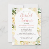 Elegant Yellow Boho Bridal Shower Invitation Kaart (Voorkant)