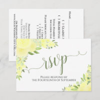 Elegant Yellow Boho Floral kalligraphy Wedding
