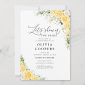 Elegant Yellow Bridal Shower Invitation (Devant)