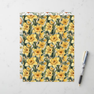 Elegant yellow Daffodil and Tulips Easter Flowers