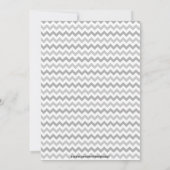 Elegant Yellow en Gray Chevron Wedding Invitation Kaart (Achterkant)