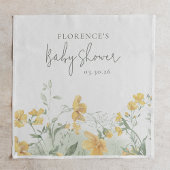 Elegant Yellow Floral Baby Shower Servet