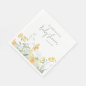 Elegant Yellow Floral Baby Shower Servet (Hoek)