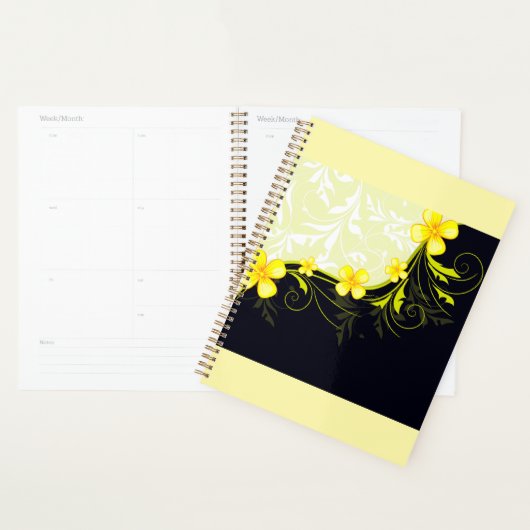 Elegant Yellow Floral Damask (Devant avec enveloppe)
