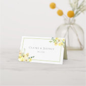 Elegant Yellow Floral Sage Green Summer Wedding (Achterkant)