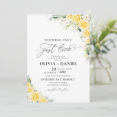 Elegant Yellow Floral Wedding Invitation (Debout devant)