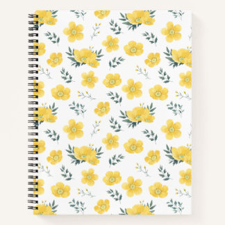 Elegant Yellow Flower Notitieboek