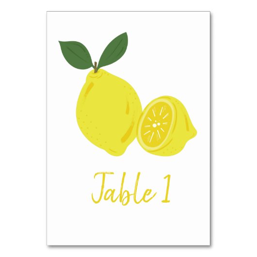 Elegant Yellow Lemon Party Kaart (Voorkant)