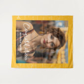 Elegant Yellow Math Congratulations Photo Graduate Wandkleed (Voorkant (horizontaal))