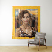 Elegant Yellow Math Congratulations Photo Graduate Wandkleed (In situ)