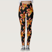 Elegant Yellow Pink Daylilies Leggings (Voorkant)