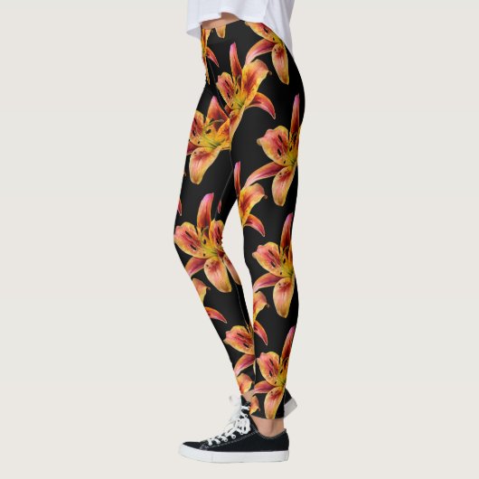 Elegant Yellow Pink Daylilies Leggings (Links)