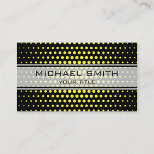 Elegant Yellow Polka Dot Pattern Visitekaartje