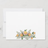 Elegant Yellow Rose Bouquet Flowers Wedding Bedankkaart (Achterkant)