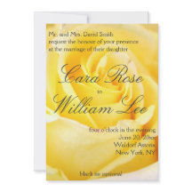 Elegant Yellow Rose Wedding Invitation