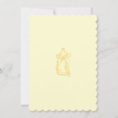 Elegant Yellow Scalloped Baby Shower Invitation (Dos)