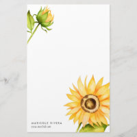 Elegant Yellow Sunflower Gepersonaliseerd