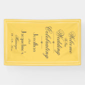 Elegant Yellow Wedding Welcome Banner Backdrop (Horizontaal)