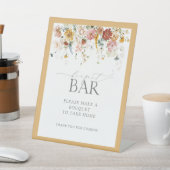 Elegant Yellow Wildflower Shower Bouquet Bar Reclamebord Met Voetstuk (Insitu)