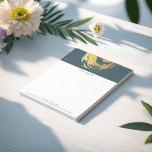 Elegant YOGA Blue & Gold ZEN Symboolestrijken Notitieblok